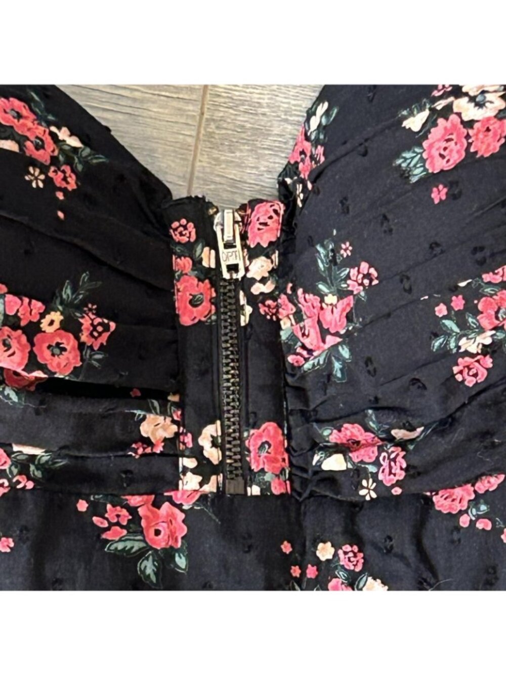 Guess Dress Womens 8 Black Floral Vintage Y2K Sweetheart Halter Sundress Ruffle - Picture 5 of 15